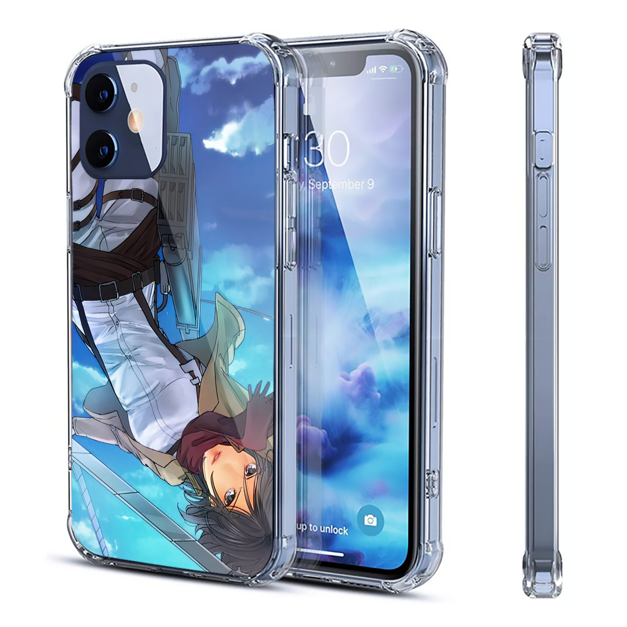 （画像用） 進撃の巨人 Attack on Titan 【iPhone 12シリーズ対応】透明スマホケース（クリアソフトケース）
